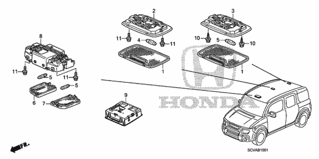 Interior Light (2) for 2010 Honda Element #0