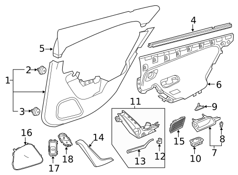 Rear Door for 2020 Mercedes-Benz CLA 45 AMG&reg; #0