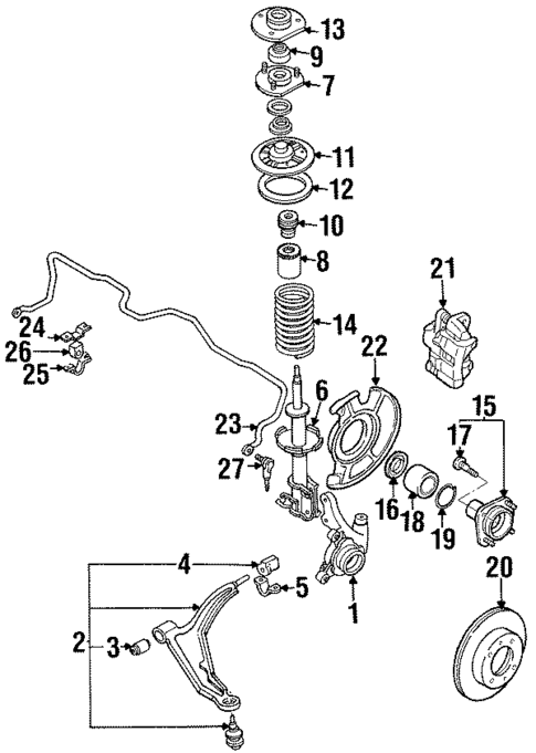 Front Brakes for 1990 Nissan Sentra #0