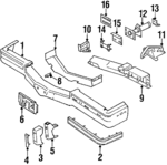 20723223 - Body: License Bracket for Cadillac: Brougham, DeVille, Eldorado, Fleetwood, Seville Image image