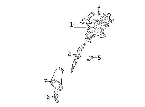 Steering Column Assembly for 1998 Lexus GS300 #0