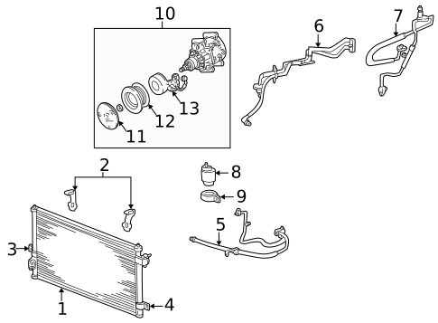 A/C Clutch & Compressor for 2003 Ford Thunderbird #0