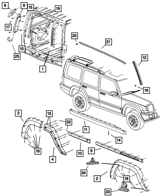 55157429AA - Exterior Ornamentation: Push Pin for Mopar Image image