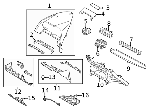Instrument Panel Components for 2020 Toyota Yaris #0