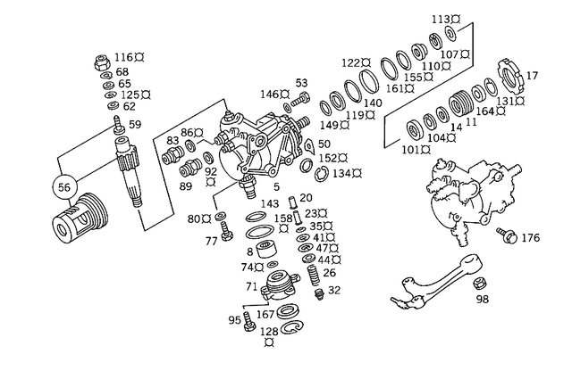 1264601501 - Steering: Steering for Mercedes-Benz: 280S, 280SE, 280SEL, 300SE, 300SEL, 380SE, 380SEC, 380SEL, 560SEC, 560SEL Image image