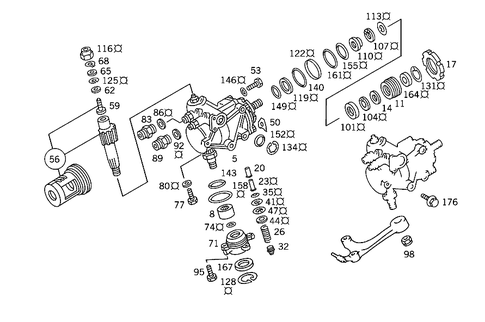 Steering Gear for 1991 Mercedes-Benz 560SEC #0