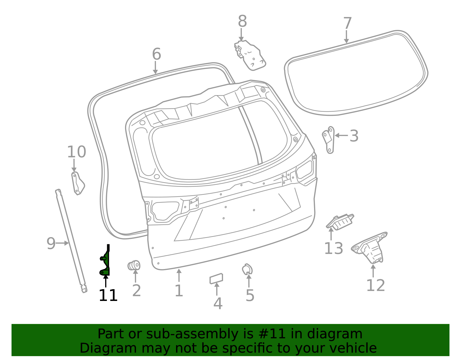 2014-2019 Toyota Highlander Lift Cylinder Lower Bracket 68947-0E010 ...