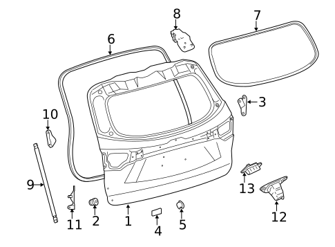 Liftgate for 2019 Toyota Highlander #0