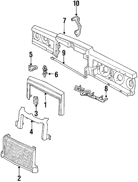 Front Panel for 1985 Lincoln Continental #0