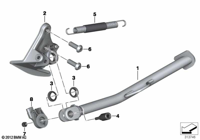 46538545011 - : Side-Support Screw        for BMW-Motorrad Image