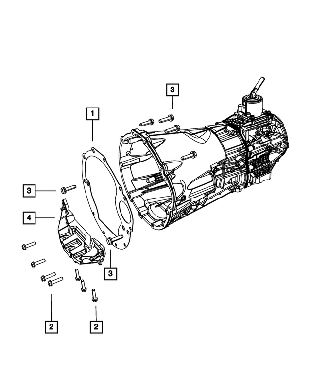 53032928AB - Manual Transmission 6 Speed: Dust Clutch Housing Spacer for Mopar Image