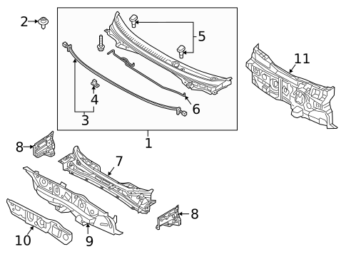 Cowl for 2018 Hyundai Sonata #0