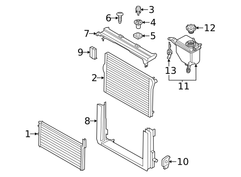Radiator & Components for 2014 BMW 550i #0