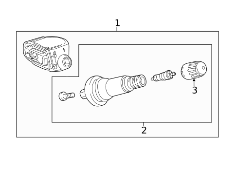 Tire Pressure Monitor Components for 2019 Buick Regal Sportback #0