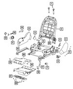 5LG57DW1AB - Interior Trim: Headrest Sleeve, Non-locking for Dodge: Dart Image