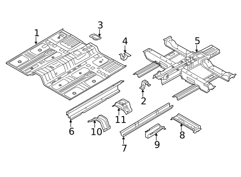 Floor & Rails for 2014 Kia Sorento #0