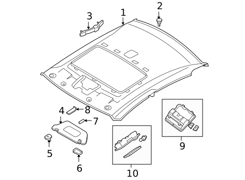 Interior Trim - Roof for 2007 Nissan Altima #0