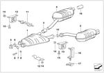 18121723667 - Exhaust System: Center Muffler for BMW Image