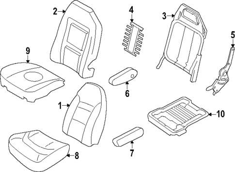 Driver Seat Components for 2021 Ford E-350 Super Duty #0