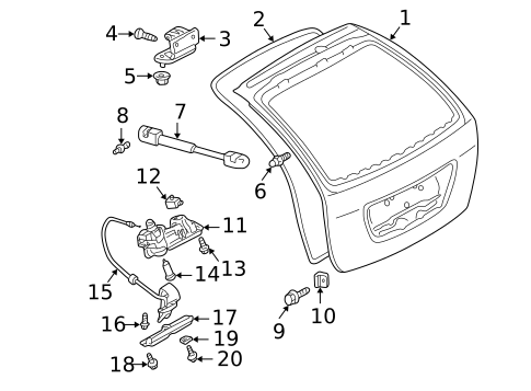 Liftgate for 2004 Mercedes-Benz C320 #0