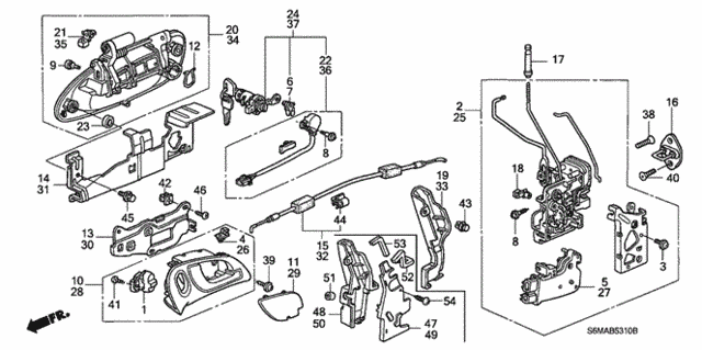 Door Locks - Outer Handle for 2006 Acura RSX #0