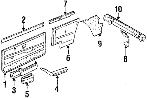 Rear Body Trim for 1986 Volkswagen Cabriolet #0