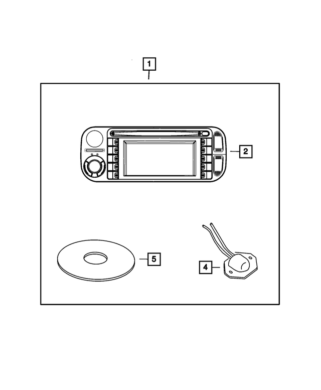 5064184AE - Mopar Accessories - Component Parts: Am/fm Cd W/nav/dvd &amp; Cd-ctrl Radio for Mopar Image