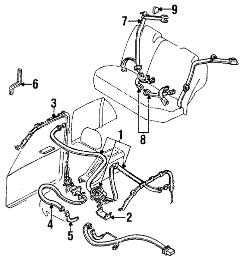 Passive Restraints for 1996 Mercury Tracer #0