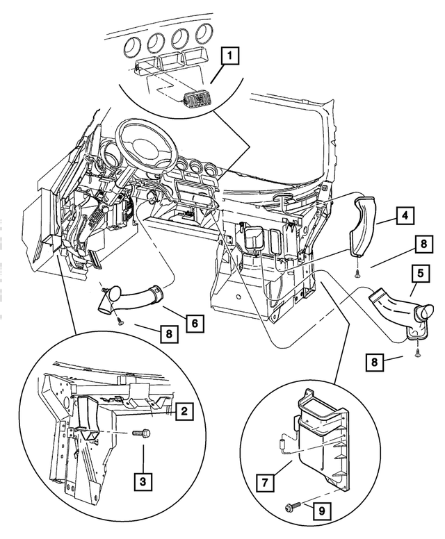 4763972AB - Air Conditioning &amp; Heater: A/c And Heater Duct for Mopar Image