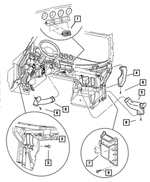 4462469 - Air Conditioning &amp; Heater: Heater And A/c Air Outlet for Mopar Image