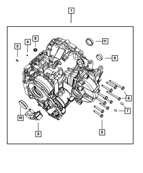 Case, Extension, Oil Pan, and Indicator (Dipstick) for 2015 Ram ProMaster 3500 #1