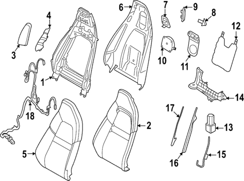 Passenger Seat Components for 2022 Porsche 911 #0