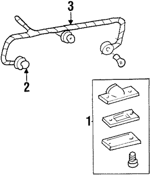 License Lamps for 1998 Mercury Grand Marquis #0