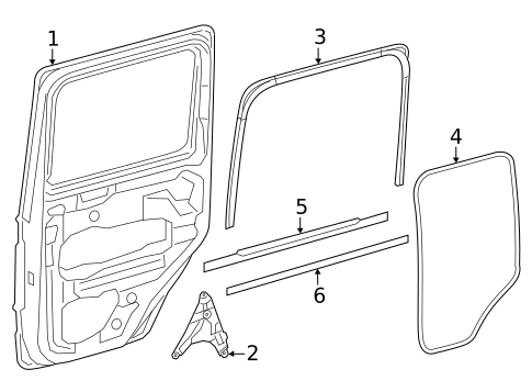 Exterior Trim - Rear Door for 2019 Mercedes-Benz G 63 AMG&reg; #0