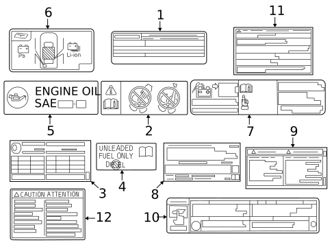 Information Labels for 2025 Lexus RX350 #0