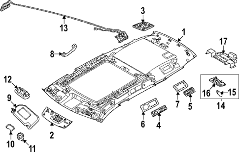 Interior Trim - Roof for 2025 Nissan Pathfinder #1