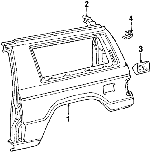Quarter Panel & Components for 1988 Dodge Raider #0