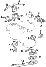 1236162011 - Engine: Front Insulator for Lexus: ES250, ES300 Image