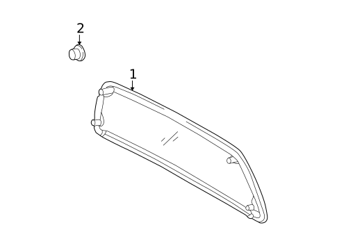 Glass & Hardware - Back for 2003 Toyota Tundra #1
