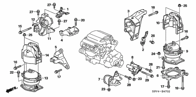 Engine Mounts ('06-) (2WD) for 2007 Honda Pilot #0