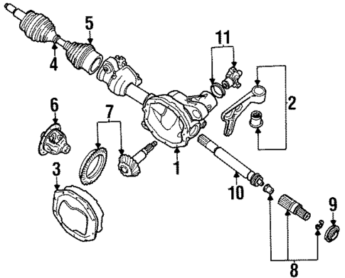 Carrier & Front Axles for 1997 Mercury Mountaineer #0