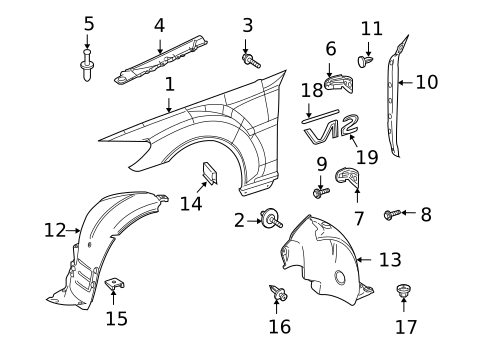 Fender & Components for 2009 Mercedes-Benz CL550 #0