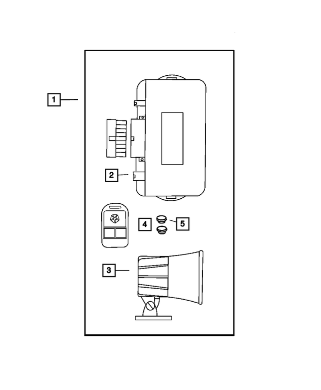 5012164AA - Mopar Accessories - Component Parts: Security Alarm Module for Mopar Image