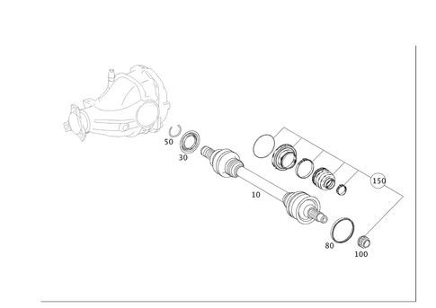 Axle Shaft for 2011 Mercedes-Benz E 550 #0