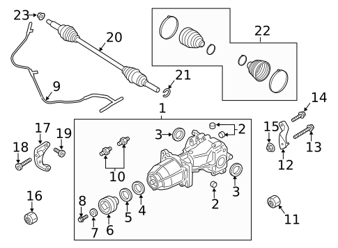 Axle & Differential for 2016 Ford Escape #0