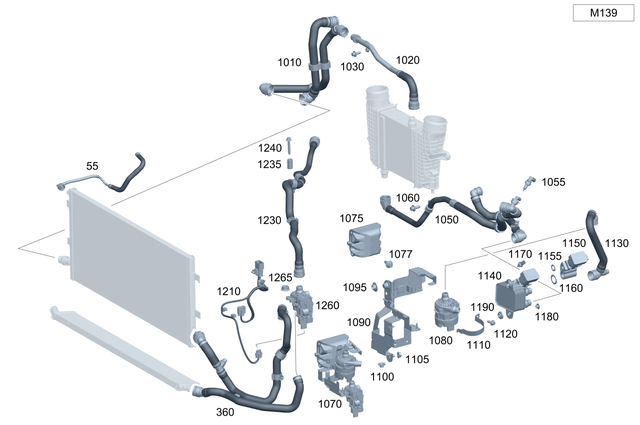 1775008600 - Cooling/Auxiliary Heating: Expansion Reservoir for Mercedes-Benz: CLA45 AMG, CLA45 AMG S, GLA45 AMG Image image