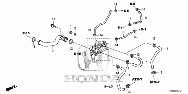 Water Hose (L4) for 2017 Honda Accord #0