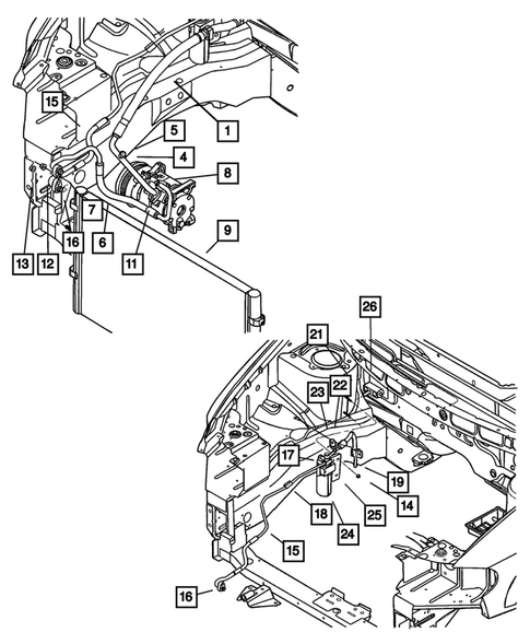 Air Conditioner and Heater Plumbing for 2003 Dodge Caravan #0