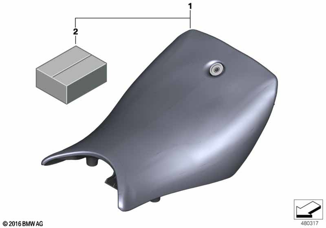 77348546602 - Ergonomics &amp; Comfort: Hp Race Driver Seat for BMW-Motorrad Image