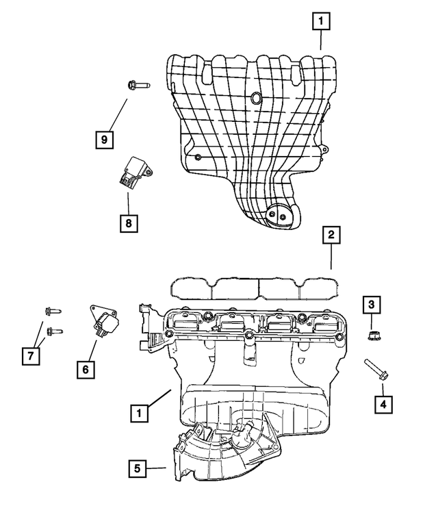 « 4884871AB – Engine 2.4L Four Cylinder : Support De Corps De Papillon Support pour Mopar Image »